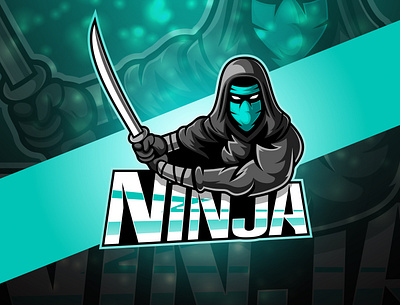 Ninja esport mascot logo design action art assassin badge cartoon championship character design e sport e sports element emblem esport esport logo esport mascot fighter game gamer gamers gaming