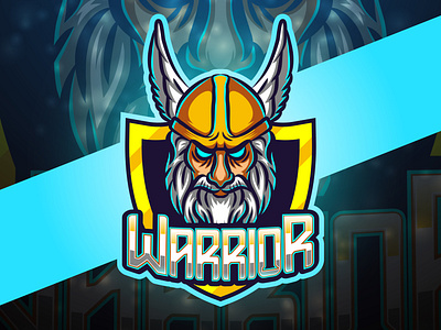 Warrior esport mascot logo design