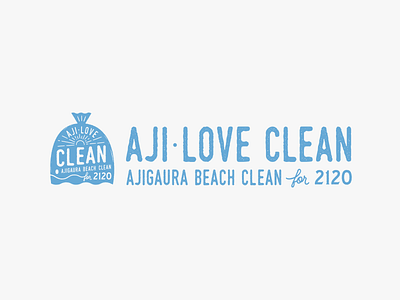 AJI-LOVE CLEAN logomark art direction asia beach beach clean branding design environment graphic design japan logo logomark logos logotype social sustainable visual identity visual identity design