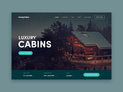 Treetop Cabin Rental UI / UX Concept Design airbnb booking brand branding cabin clean ui concept graphic design hotel interface minimal rental simple ui ui design uiux ux uxdesign web web design