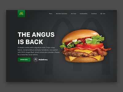 McDonalds UI/UX Concept Design brand brand design concept fast food graphic design interface mcdonalds ui uiux ux web web design