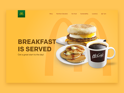 McDonalds UI/UX Concept Design brand branding design interface landing page landingpage ui ui trend user interface ux web web design website