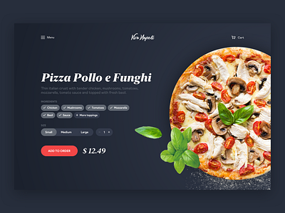 Pizza Restaurant UI/UX Concept Design 🍕 brand branding design food graphic design interface pizza restaurant store ui uiux ux web design