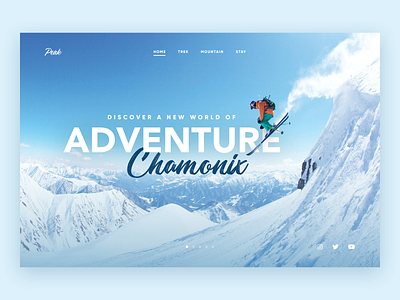 Travel Site Landing Page UI/UX Concept