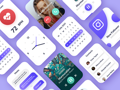 Clean Light Apple Watch UI Concept app apple watch clean concept graphic design interface minimal style ui uiux ux