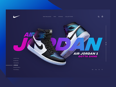 Nike Air Jordan Landing Page (UX/UI Concept) brand concept design graphic design interface landing page nike nike air ui uiux ux web design