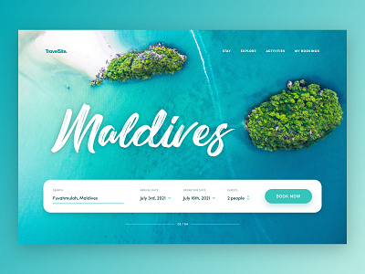 Maldives UI/UX Concept concept design holiday interface landing page landingpage travel ui uiux ux web web design