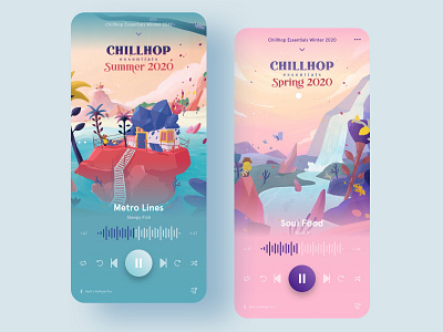 Chillhop Music Summer and Spring 2020 (Music App Concept)