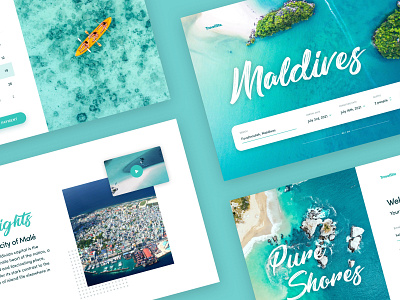 Maldives Travel Site Login UI/UX Concept 🏝 clean concept design interface landing page minimal ui uiux ux web web design
