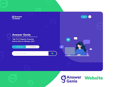 Answergenie Web! answering free help modern web design web portal website