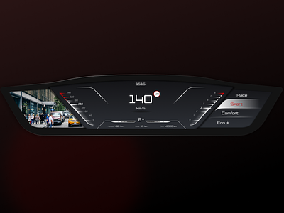 HMI Sport Concept automotive cluster design graphic design hmi motion graphics speedometer ui ux