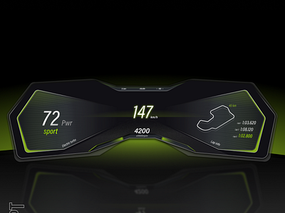 Supercar Interface concept auto automotive cluster design graphic design hmi illustration speedometer ui