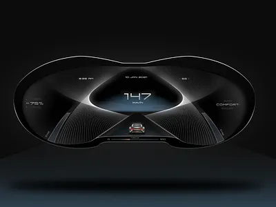 E.V.E HMI Concept automotive branding cluster design graphic design hmi logo speedometer ui