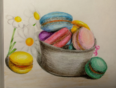 My favorite sweets - macaroons candy illustration macaroons painting sweets watercolour illustration watercolour painting watercolours