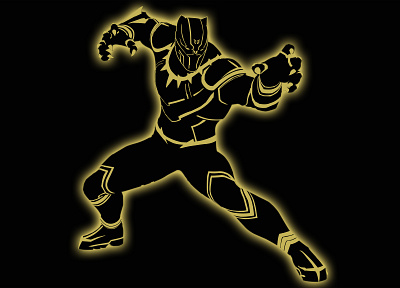 Black Panther avenger black panther fan art glow art light effects marvel pentool drawing