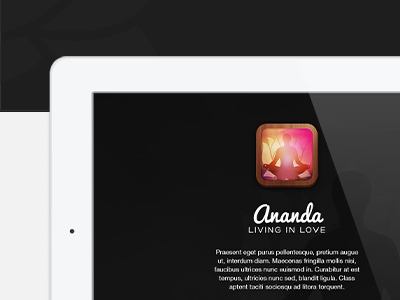 Ananda microsite music microsite landing page mobile app meditation