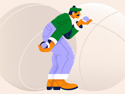 La Pétanque art character characterdesign france illustration player procreate pétanque