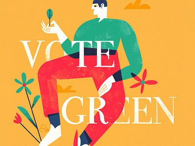 Vote ecofriendly flowers green leaf nature vote
