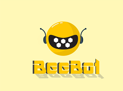 BeeBot artwork branding flat illustration illustration design logo logodesign minimal tech logo typography vector
