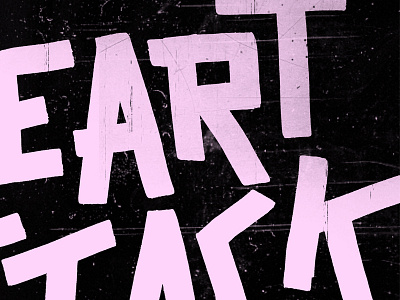 Heart Attack album work album art attack fabrication heart illustration lettering pink punk tape typography