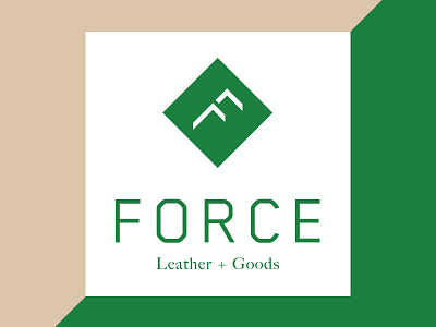 Force Leather Goods Logo branding camping company design goods illustration leather logo logotype typography