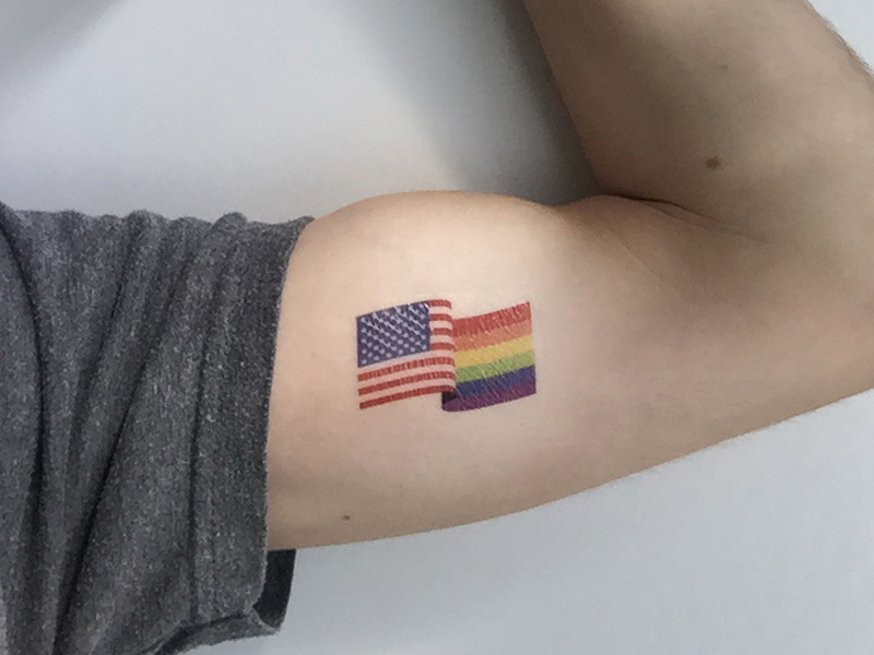 gay flag tattoo
