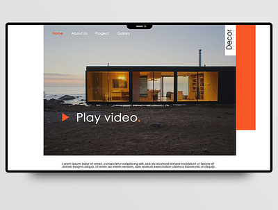 Decor design graphic design interface landingpage ui ux
