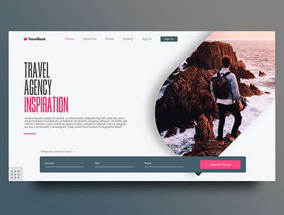 Travel Agency concept design adobe photoshop design graphic design interface landingpage ui ux webdesign