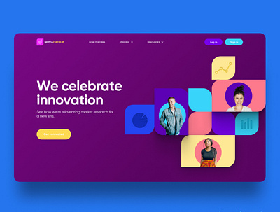 First Screen NovaGroup figma interface landingpage ui ux