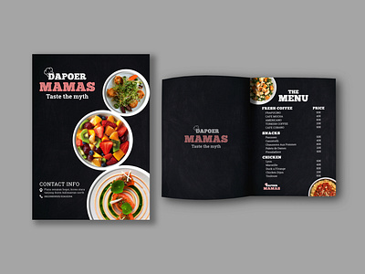 Mama's Restaurant food menu branding design designer graphic design menu design restaurant branding restaurant menu restaurant menu design