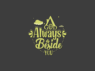 God Always Beside You banner branding design designer flayer graphic design poster typography
