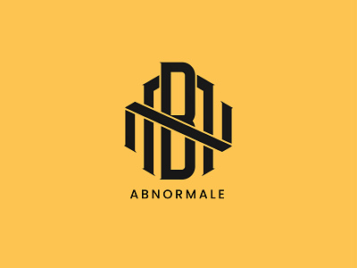 Abnormale Logo branding graphic design minimalist minimalist logo monogram monogram logo yellow