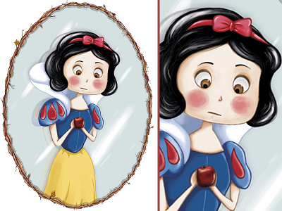 Snow White biancaneve cartoon disney illustration princess snow white