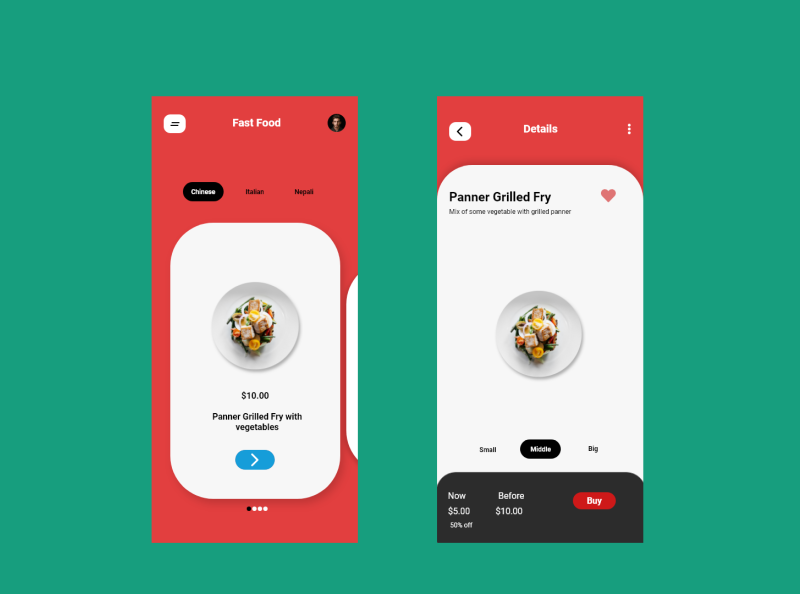 Fast Food Application by Suzen Shrestha on Dribbble