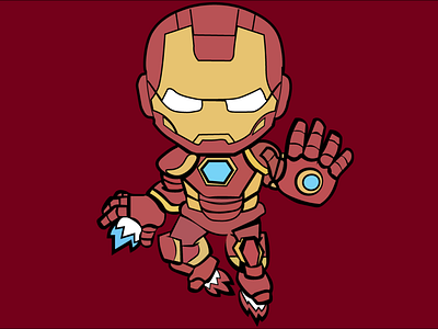 Illustration Art of Iron-man adobe illustrator imronman marval superhero