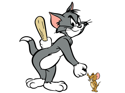 Tom the gentleman with Cute Jerry. cart cartoon childhood memories illustrator jerry jersey design life love tom