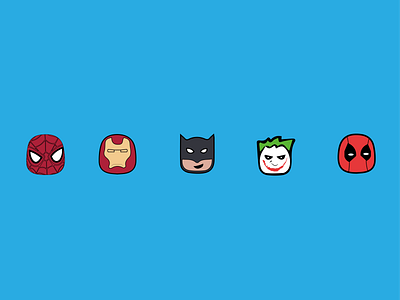 SuperHeros Emoji Character concept design design art illustrator life lifestyle ui uiux