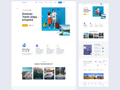 Landing Page Concept ❤️ color design tour travell trend ui ux