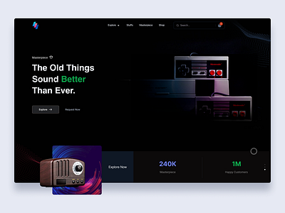 Vintage Landing Page Concept 👑