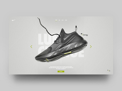 Nike | LunarCharge app button clean design minimalist nike run sneaker ui ux web website