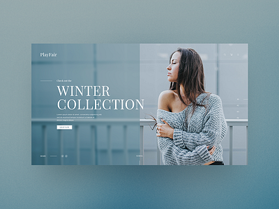 PlayFair | E-Commerce website clothing design ecommerce grid typography website winter women