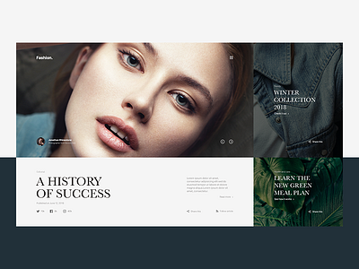 FASHION | Modular Website Concept block design fashion interaction landing layout minimal modular mondrianism template typography ui