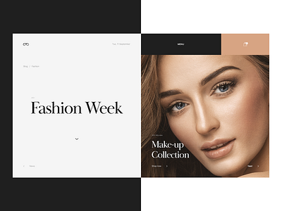 Fashion Site clean design fashion grid interaction layout minimal mondrianism site template typography ui web