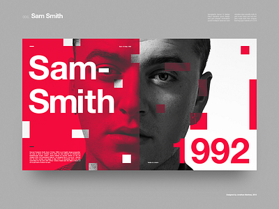 Sam Smith | Type poster? clean design grid helvetica layout minimal music poster typography ui
