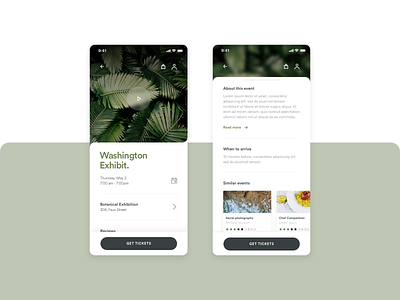 Event App app clean design interaction layout minimal mockup typography ui ux