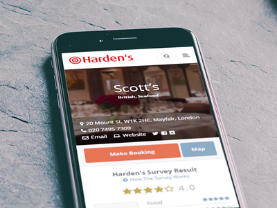 Harden's Website responsive review website