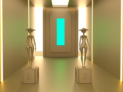 Entrance To Golden Gate 3d cinema 4d