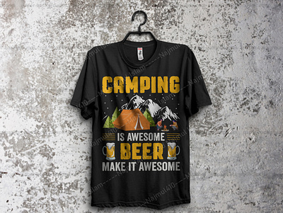 Camping Is Awesome Beer Make it Awesome. Camping T-shirt Design beer t shirts camping advice t shirt camping bear t shirt camping quotes camping t shirt design camping t shirt ideas camping t shirt slogans camping t shirts camping t shirts amazon camping t shirts for family camping t shirts funny camping vector print design shirt mockup teespring tshirts typography design typography font typography t shirt design typography tshirt design