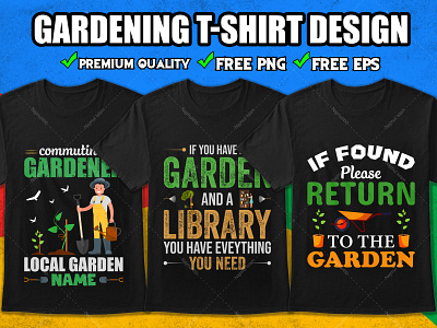 Gardening T-Shirt Design Bundle || Typography T-Shirt custom t shirt custom t shirt design design idea fashion gardener gardening gardening t shirt gardening vector illustration lettering design organic gardening print design t shirt bundle t shirt designer typography design typography tshirt design uiux vintage