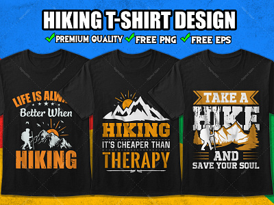 Hiking T-Shirt Design Bundle camping custom t shirt custom t shirt design design idea fashion hiking solo hiking tips hiking tshirt illustration inspiration print design texture trendy design trendy tshirt tshirt bundle tshirt idea typography design typography tshirt design vintage design